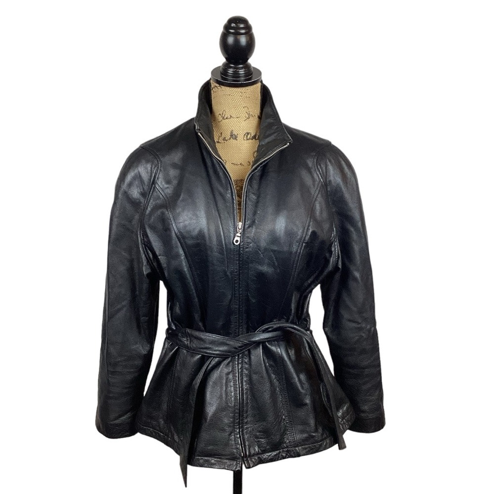 Wilson’s Leather Thinsulate Belted Leather Biker Jacket